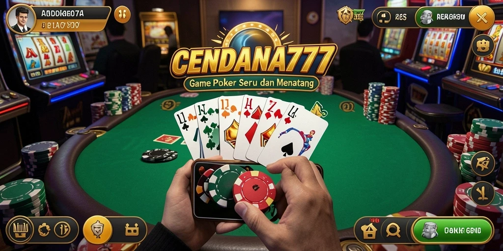 Tampilan gameplay CENDANA777 yang menarik saat bermain Poker.