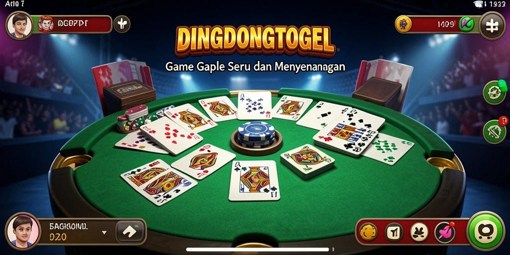 Tangkapan layar DINGDONGTOGEL menampilkan aksi seru dalam permainan Gaple.