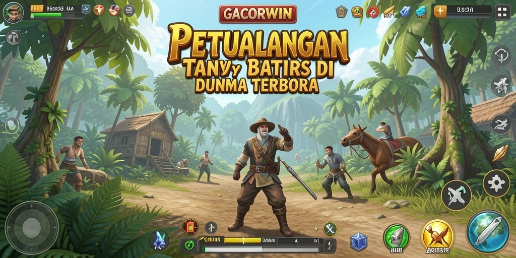 Tampilan gameplay <strong>GACORWIN</strong> yang menunjukkan petualangan epik di dunia terbuka.