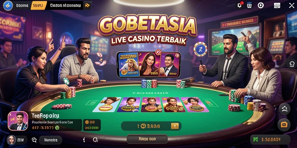 Tampilan GOBETASIA yang menampilkan gameplay seru Live Casino.