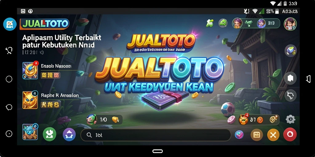 Screenshot utama JUALTOTO yang menunjukkan antarmuka pengguna yang interaktif.