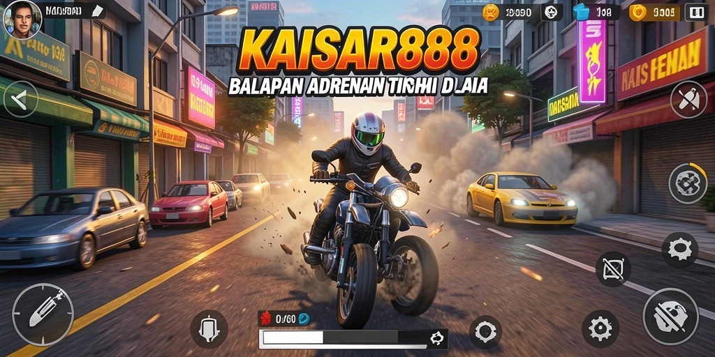 Tampilan gameplay balapan yang seru dan menyenangkan di KAISAR888.