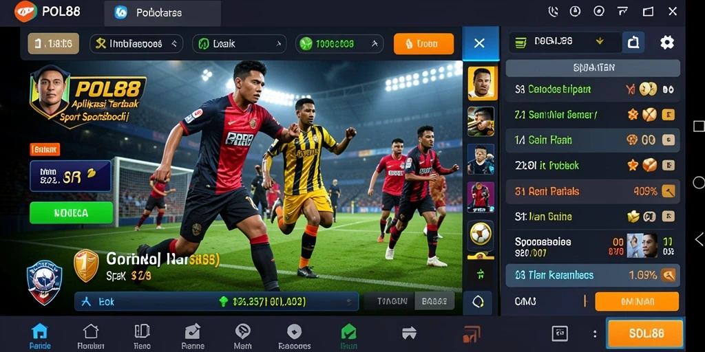 Tampilan screenshot utama POL88 yang menampilkan aksi taruhan olahraga.