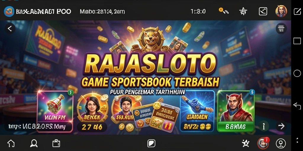 Tampilan screenshot gameplay RAJASLOTO yang menampilkan fitur taruhan langsung.