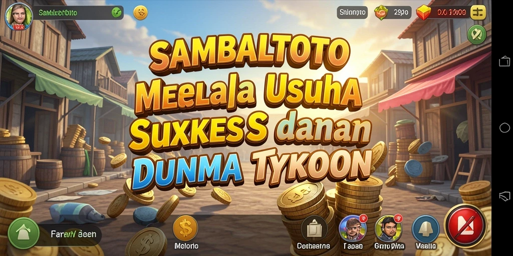 Tampilan gameplay dinamis dalam SAMBALTOTO dengan strategi bisnis yang menarik.