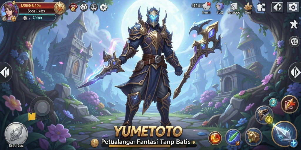 Tangkapan layar YUMETOTO menunjukkan pengalaman gameplay RPG yang mendebarkan.